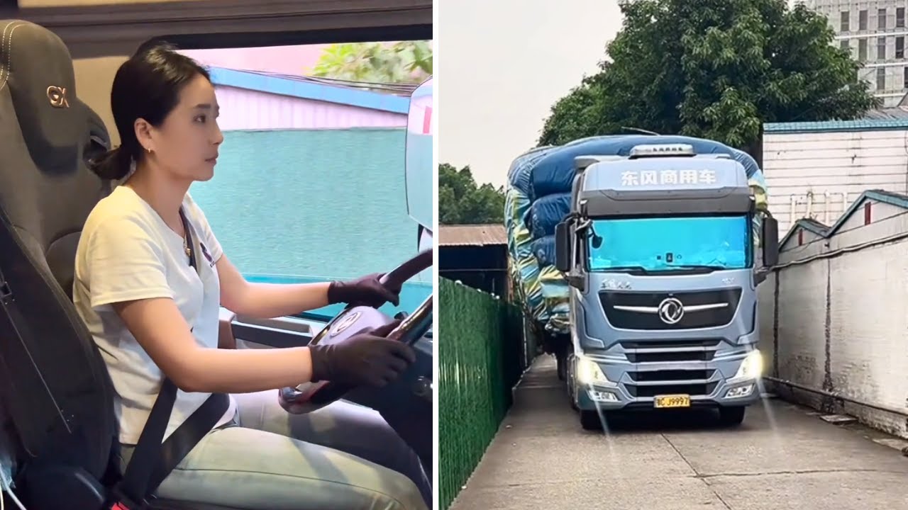 Female Truck Driver Wei Xiaoyang Successfully Delivers Cargo Through ...