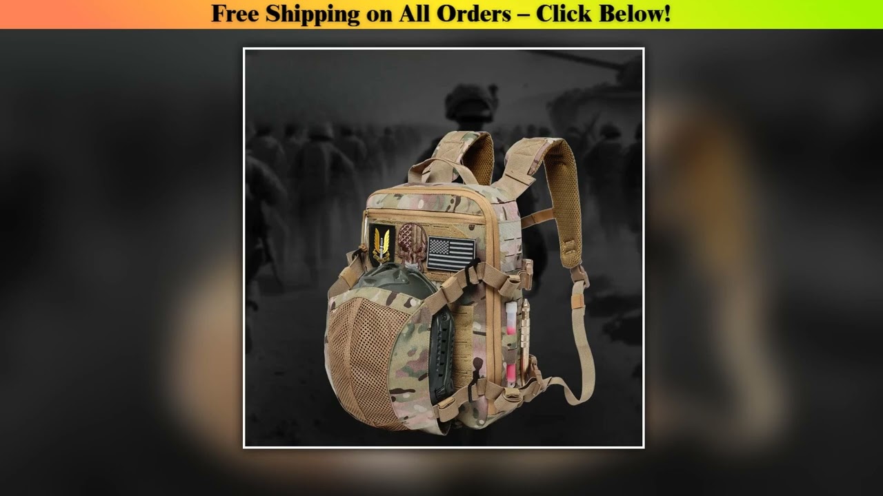 Helmet Outdoor Backpack Camouflage Military Fan Bag Multi-function Mini Backpack Tactical Backpack