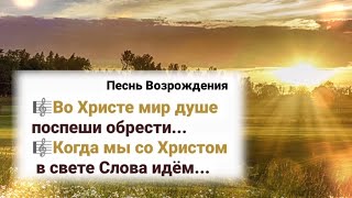 🎼Во Христе мир душе поспеши обрести... 🎼Когда мы со Христом в свете Слова идём...