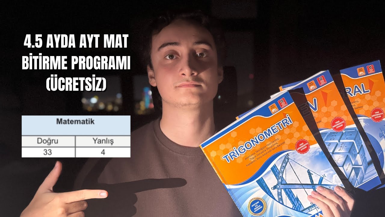 4.5 AYDA AYT MATEMATİĞİ BİTİRME PROGRAMI | Ücretsiz Program PDF’i | Hayal Satmadan  