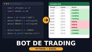 Bot de trading con Python y Excel sin saber programar