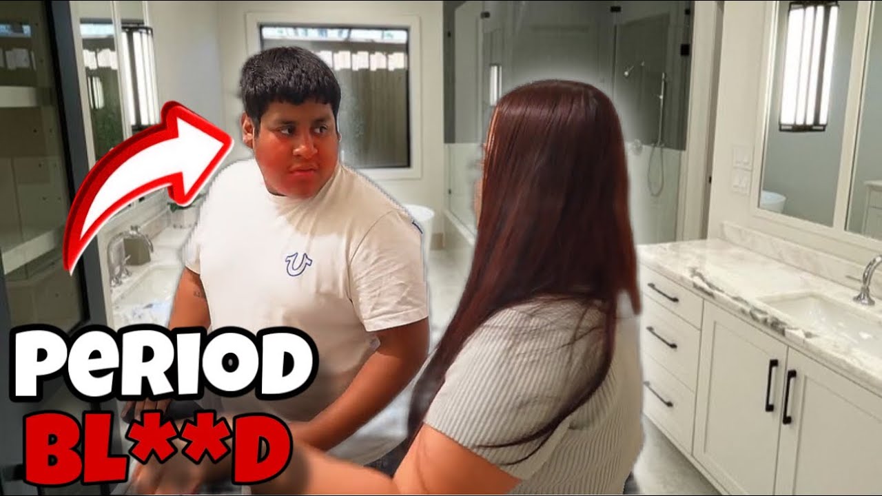 I PUT PERIOD BLOOD ON MY HUSBANDS FACE!!! **HE FREAKED OUT**