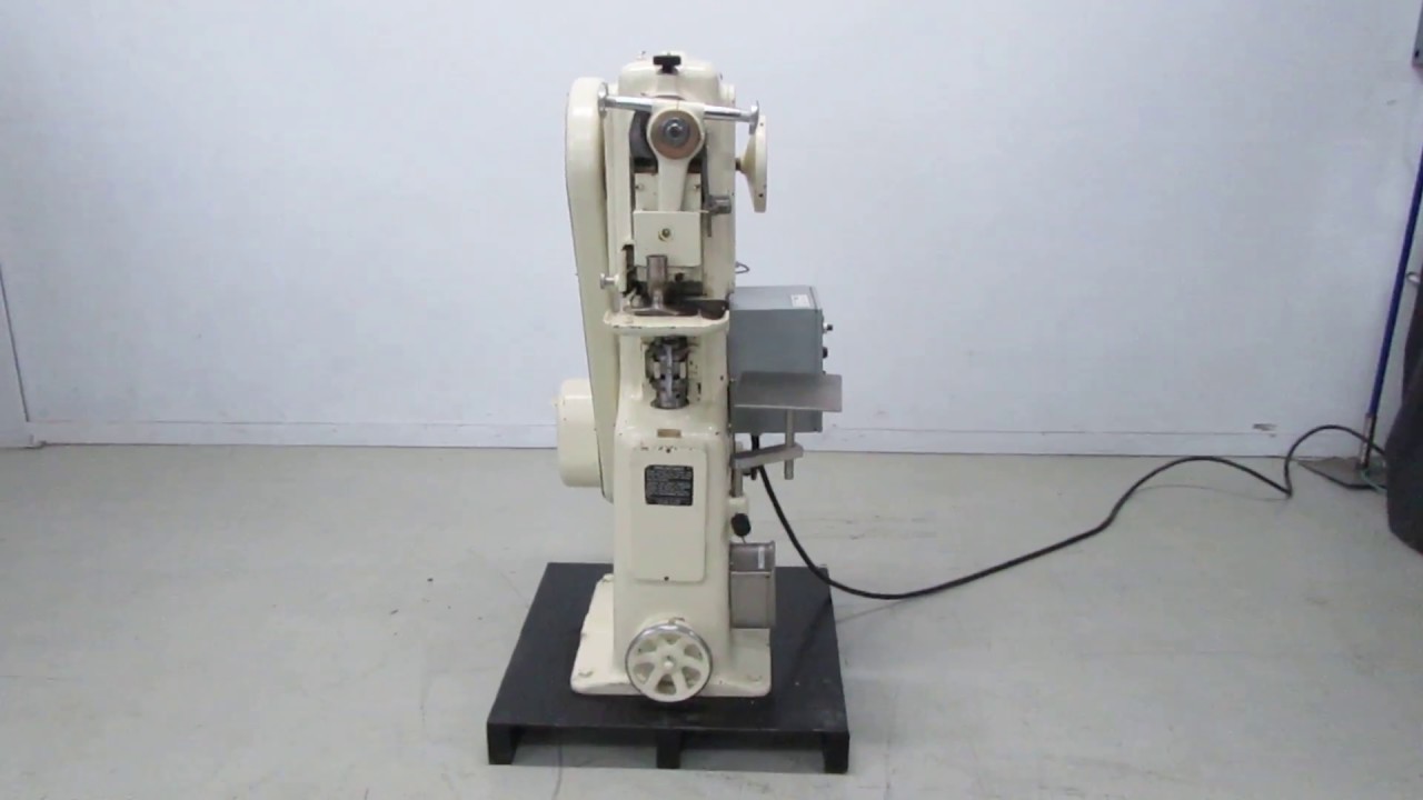 Manesty Manesty single punch tablet press model F3 - YouTube