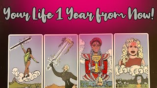 PICK A CARD 🌇 Your Life One Year from Now! 🌟 | Half Magic Tarot