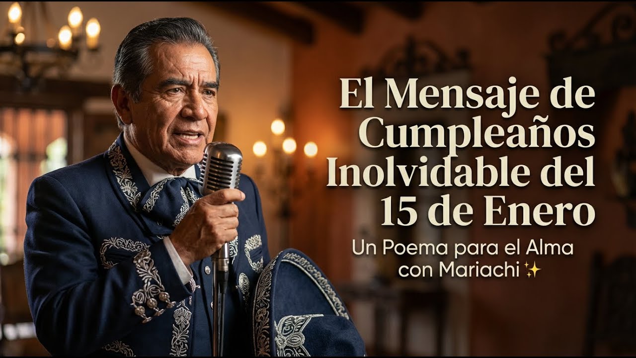 El Mensaje de Cumpleaños Inolvidable del 15 de Enero | Un Poema para el Alma con Mariachi 🌹