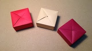 How to make an Origami Gift Box with One Sheet of Paper Difficulty level My paper:15cm×15cm origami paper.