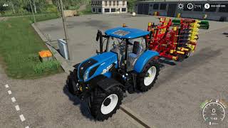 Farming Simulator 2019 mods New Holland T7 Series & Vaderstad Carrier X525  & Amazone D8 60