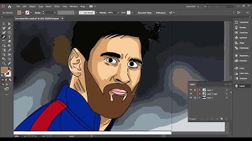 Lionel Messi Speed Art | Vector Portrait | Vector Art | With Mouse | Adobe illustrator