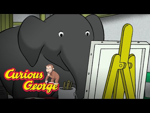 The Painting Elephant  🐵 Curious George 🐵Kids Cartoon 🐵 Kids Movies 🐵Videos for Kids