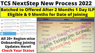 TCS NextStep Activity | Status Process 2022 Good News Got TCS Joining Letter After 9 Month 2022-2019
