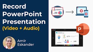 طريقة تسجيل فيديو فى البوربوينت - حول محاضرتك لفيديو - How to record video in PowerPoint