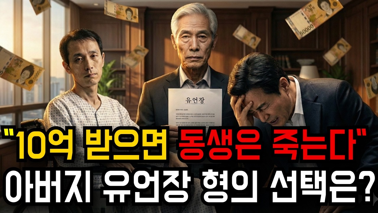 형에게 10억이냐 동생 목숨이냐 선택하라는 아버지ㅣ유언장 앞에서 48세 가장이 무너진 이유ㅣ눈물ㅣ