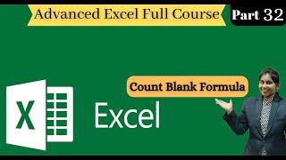 Advanced Excel in Marathi( Count Blank Formula) Part-32