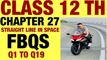 RD SHARMA FBQS Q1 TO Q19 SOLUTION OF STRAIGHT LINE IN SPACE CHAPTER 27 FOR CLASS12