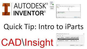 Autodesk Inventor- Quick Tip - Intro to iParts