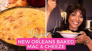 VEGAN New Orleans Baked Mac \& Cheese | Vegan Thanksgiving Recipe Ideas | Chef Joya