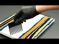 Liquid Hair Comb Technique - Acrylic Fluid Art