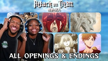 Reacting to EVERY ATTACK ON TITAN OPENING AND ENDING (1-9) (MASTERPIECES!)