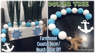 Dollar tree farmhouse coastal decor DIY \/ beach decor DIY \/ beach themes centerpiece \/ summer ideas