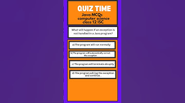 Java MCQs Computer Science class 12 ISC #exams #computerscience #javaprogramming