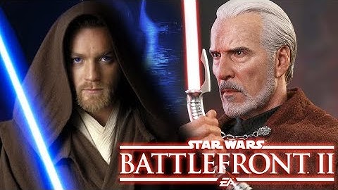 Count Dooku VS Obi Wan Kenobi - Star Wars Battlefront 2 BATTLES!