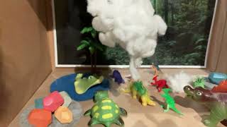 The Story of Dinosaurs and the Weird Explosion/Volcano
