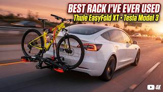 🚲 Thule EasyFold XT 2-Bike Hitch Rack on Tesla Model 3 — Full Installation + Ramp + Test Drive!