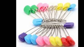 COFFLED Cloth Diaper Pins Stainless Steel Safety Pin and Fastenersfor Toddler Colorful