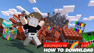 HOW TO DOWNLOAD RAINBOW 🌈 TNT MOD IN MINECRAFT POCKET EDITION | MINECRAFT IN HINDI