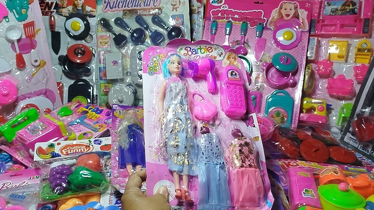 4 minutes satisfying with unboxing cute kitchen set (Lots of Accessories!) Asmr satisfying