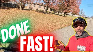 How I Clean Up a Property FAST (Leaves & Mowing)