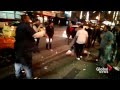 Homeless offered money kicked