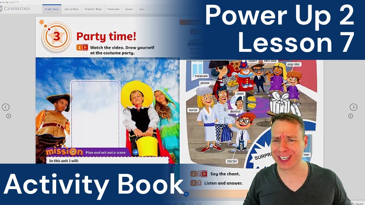 Practice Jobs in English | Power Up 2 Workbook Unit 3 Lesson 1 Party Time with Teacher AJ