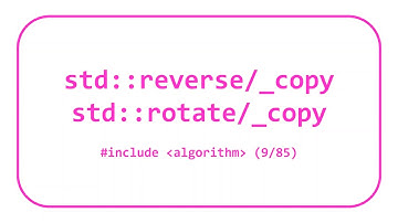 STL Algorithms 3: std::reverse/_copy & std::rotate/_copy