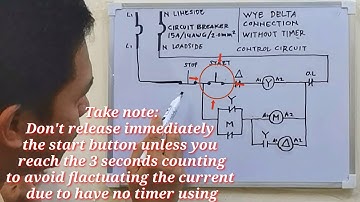 Clear Diagram For Wye Delta Connection Without Timer (English Subtitle)