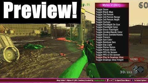 Black Ops 1 TU11 Zombies Non Host Mod Menu (Myten V1) Preview! (Read Desc)