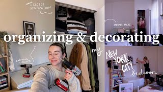 organize and decorate my nyc bedroom with me! *small closet makeover & adding wall decor* by alexis eldredge 28,465 views 4 months ago 20 minutes