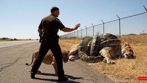 Rescue story: rescuing mother lioness attacked by python 