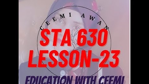Short Lecture 23-  Tools for Data Collection- STA630 @educationwithceemi