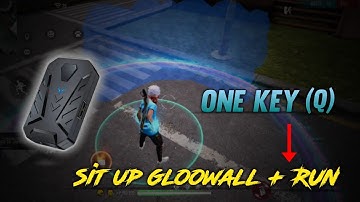 One Key = Sit up gloowall + Run !! How to Play Free fire using mouse🖱️And keyboard ⌨️ !! #level63ff