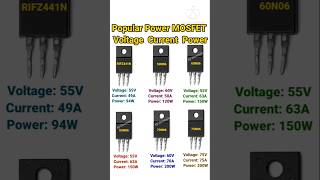 Power MOSFET Voltage, Current &amp; Power Rating | IRFZ44N, 50N06, 60N06 Explained | #shorts