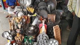 KR Market Bangalore Shopping Cheap&Best Wholesale Shops/Cast Iron Pans,Kadai Cookware&Home Products