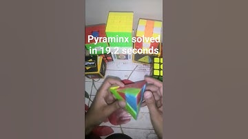 Pyraminx cube solved in 19.2 secs|#cuber #ytshorts #viral #rubikscube #pyraminx