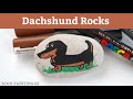 Dachshund Rock Painting Tutorial