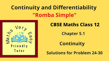 Continuity & differentiability - chapter 5 Continuity Chapter 5.1 solution 24-30 in Tamil cbse 12