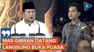 Gibran Datang Terlambat di Acara Bukber TKN, Prabowo: Datang Langsung Buka Puasa