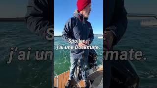 25 nœuds de vent. Zéro panique à l’amarrage. Merci Dockmate ! #dockmate #boating