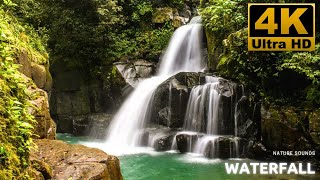 Calming 4K Waterfall with nature sounds, for the Soul and Relaxation