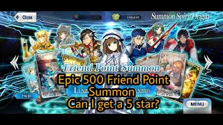 Epic 500 Friend Point Summon FGO, can I get a 5 star