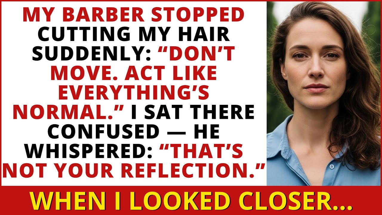Мой парикмахер прекратил стричь и прошептал: «Это не твоё отражение» – Когда я посмотрела...
